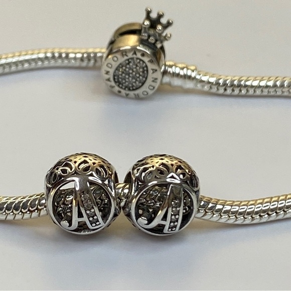 Sterling Silver Vintage Letter A Charm - Picture 3 of 8